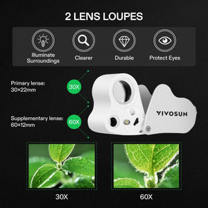 VivoSun Foldable Magnifier with LED Light