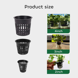 Growneer 3-Inch Net Pots, 25-Pack Slotted Mesh Net Cups