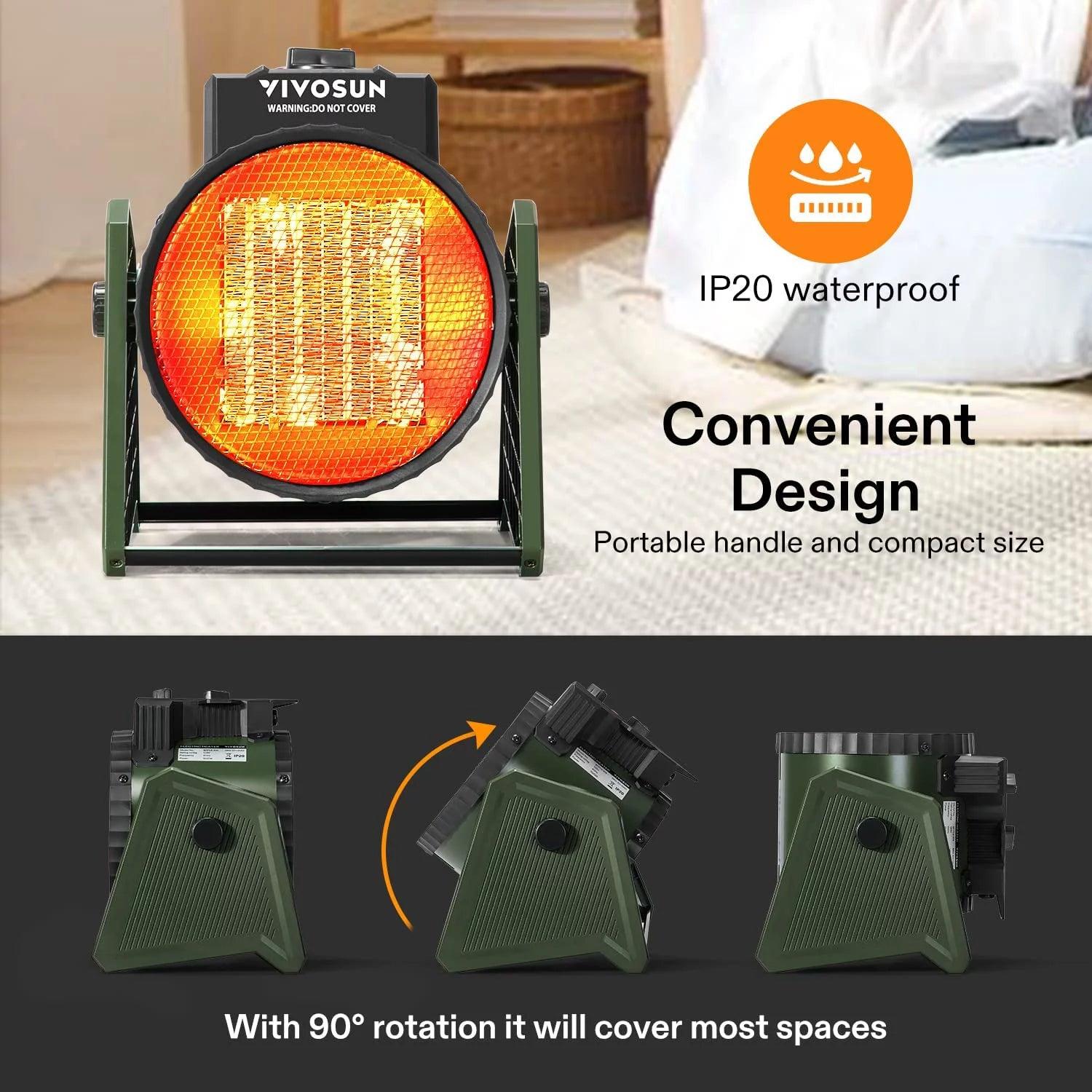 VIVOSUN Portable Greenhouse Heater:  Electric Heater Fan