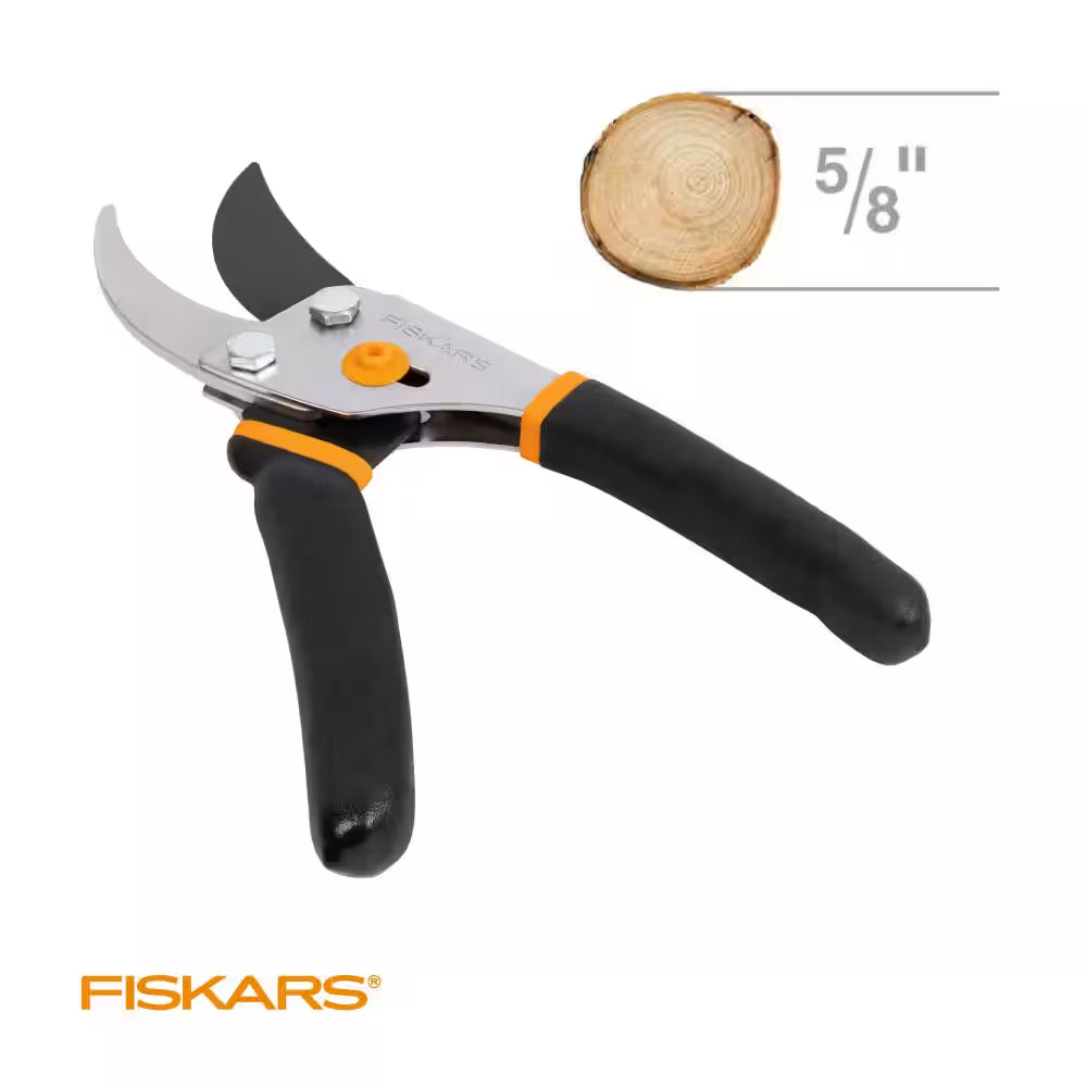 Fiskars Classic Bypass Hand Pruning Shears with 5/8 Inch Cut Capacity