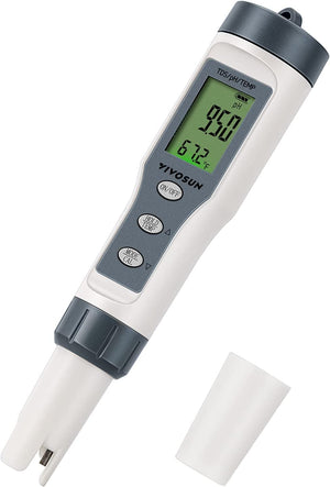 VIVOSUN 4-In-1 Digital pH Meter with pH/TDS/EC/Temp Function