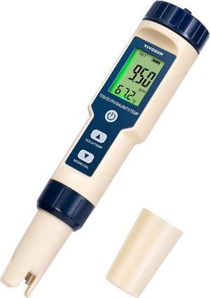 VIVOSUN 4-In-1 Digital pH Meter with pH/TDS/EC/Temp Function