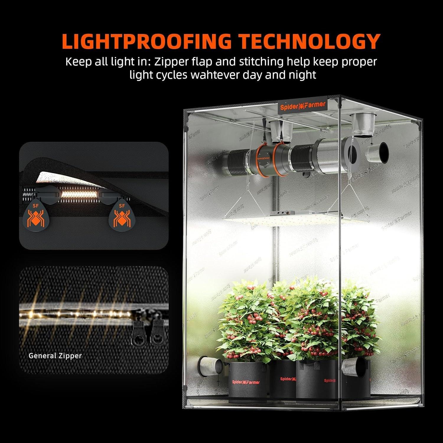 Spider Farmer Pro Hydroponic Grow Tent kit for Indoor Growing 