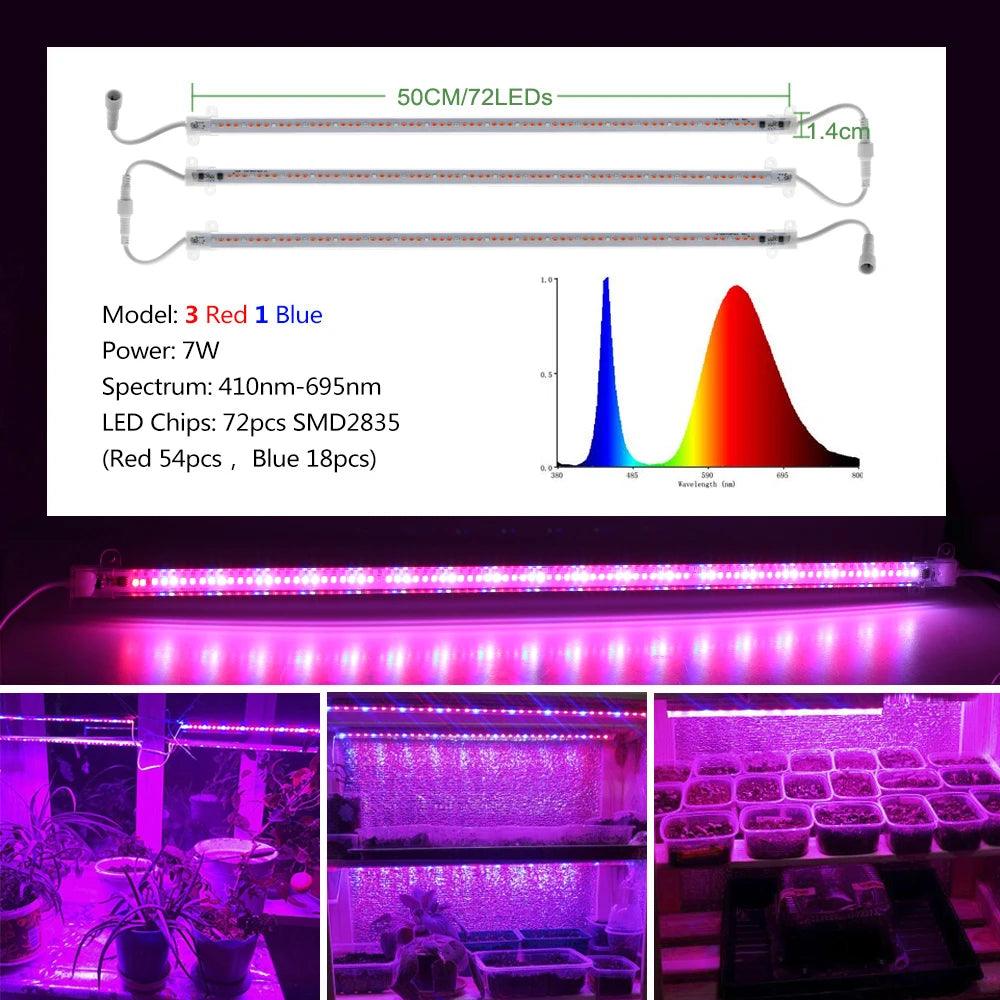 220V LED Grow Light Bar Set: Indoor/Outdoor Plants