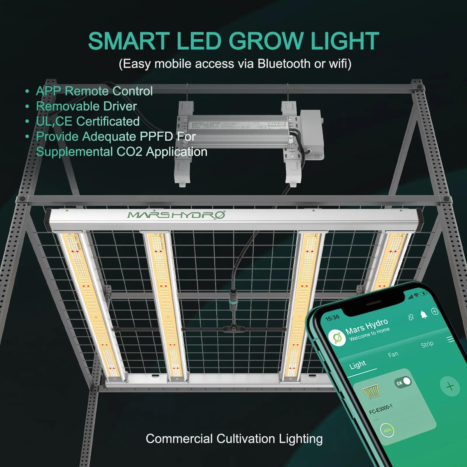 Mars Hydro Smart FC-E LED Grow Light: Dimmable Full Spectrum Light Bar