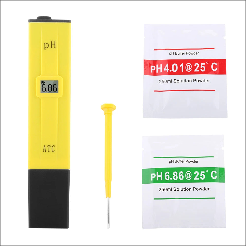  pH Meter Water Hydroponics Digital pH Tester Pen 0.01 High Accuracy