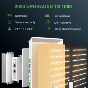 Mars Hydro TS 1000: Dimmable Full Spectrum Grow Light