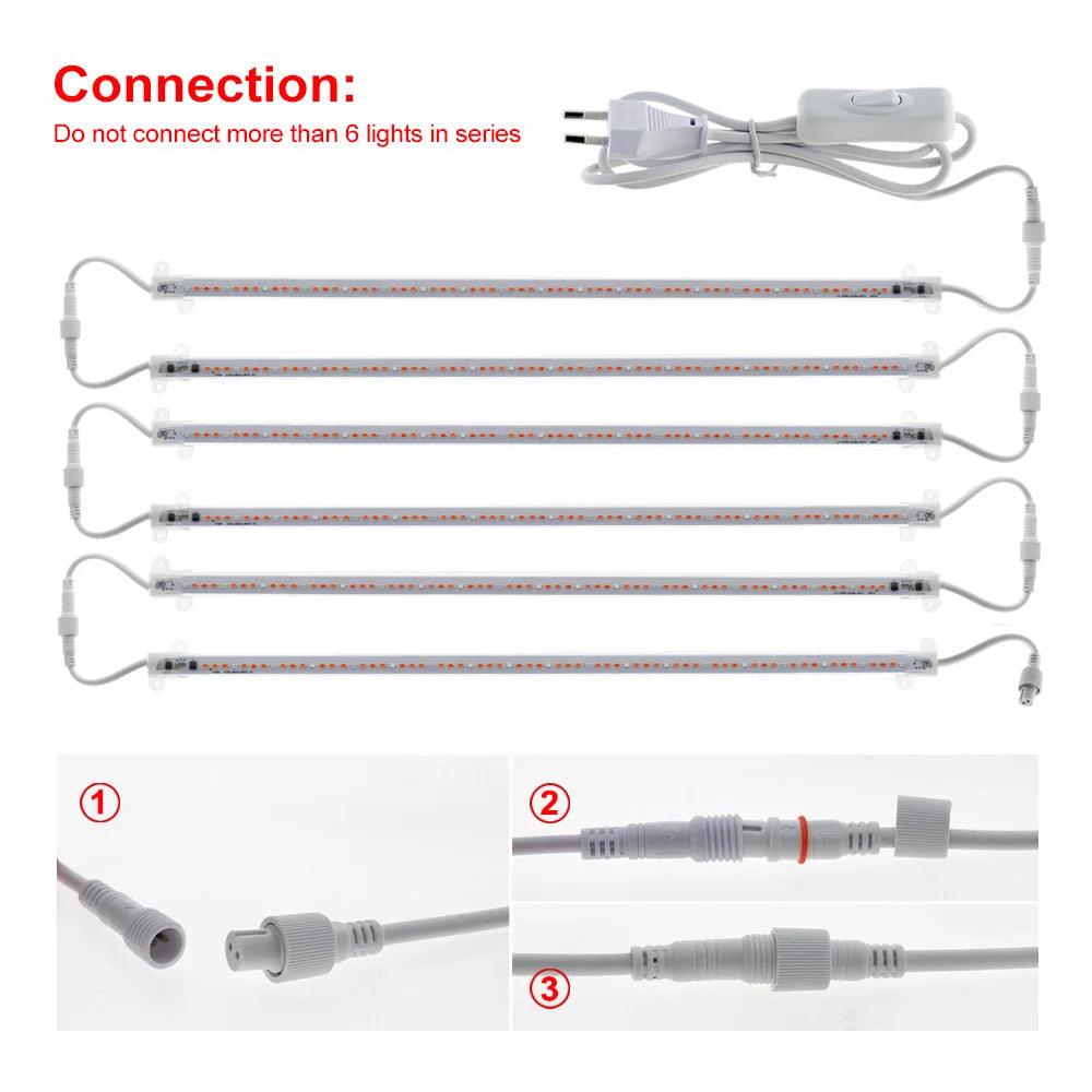 220V LED Grow Light Bar Set: Indoor/Outdoor Plants