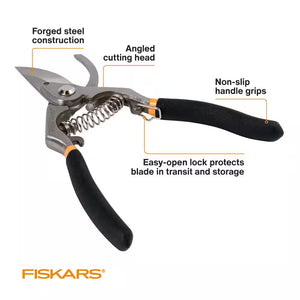 Fiskars Bypass Hand Pruning Shears with 3/4 Inch Cut Capacity