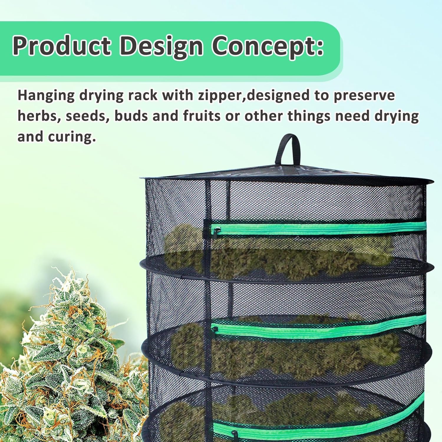 8-Layer Herb Drying Rack