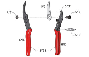 Felco Pruning Shears (F 5) - High Performance Swiss-Made One-Hand Garden Pruners