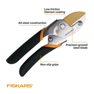 Fiskars 5/8 Inch Cut Capacity Anvil Hand Pruning Shears